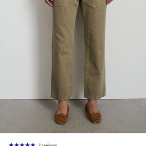 Alex Mill Olive Neil Chinos in herringbone